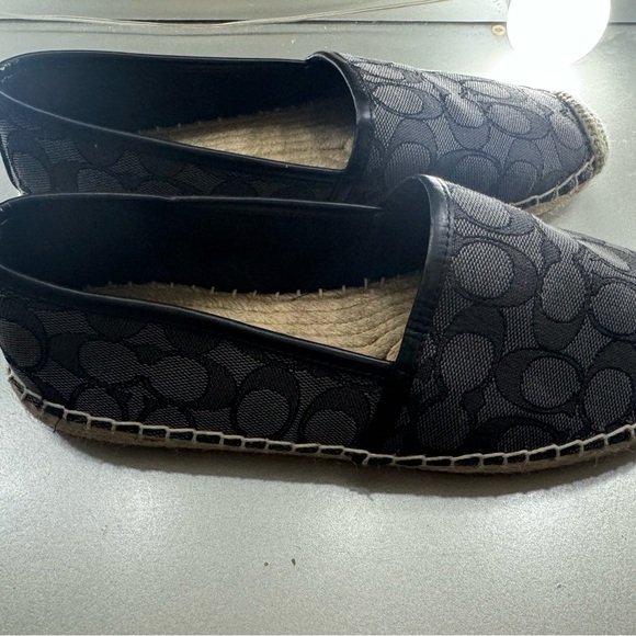 Coach black espadrilles, women size 8, only worn once - Picture 2 of 2